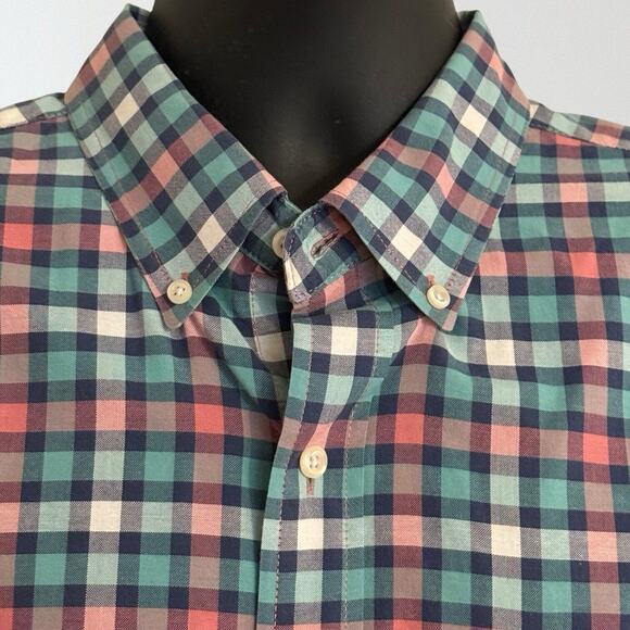Izod Saltwater Shirt Relaxed Classic Sz XL Mens Plaid Button Down w Long Sleeve - Picture 1 of 7